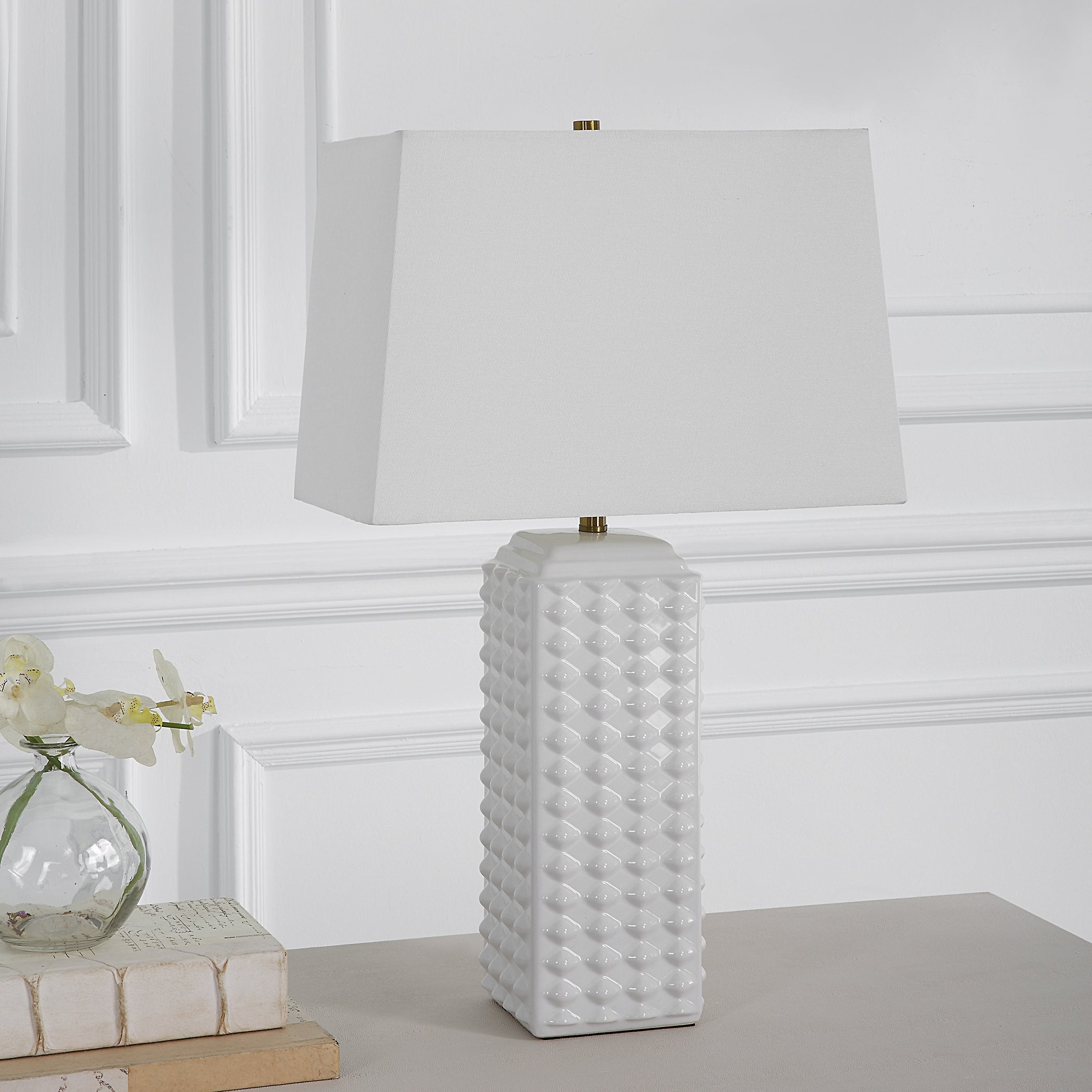 Uttermost Home Decor Uttermost White Knob Table Lamp