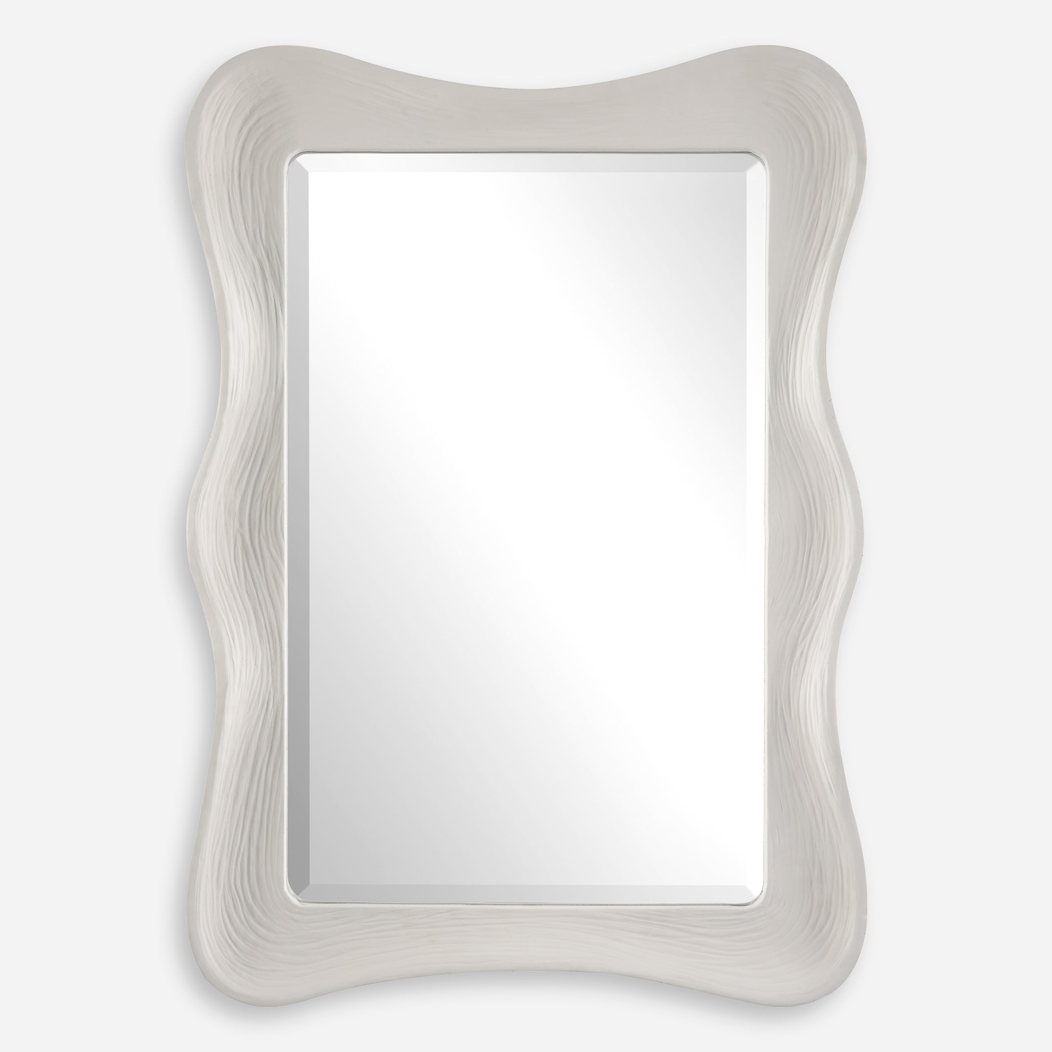 Uttermost Home Decor Uttermost Whitehaven Wavy Rectangle Mirror