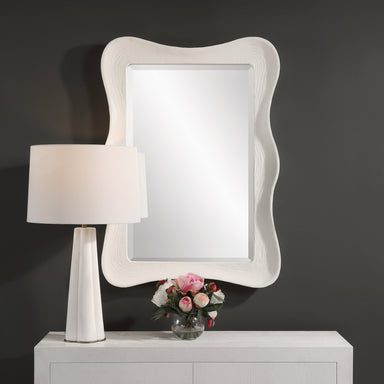 Uttermost Home Decor Uttermost Whitehaven Wavy Rectangle Mirror