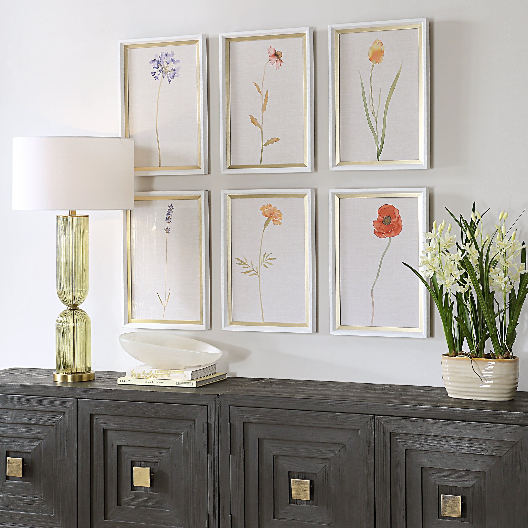 Uttermost Home Decor Uttermost Wild Flourish Framed Floral Prints Set/6