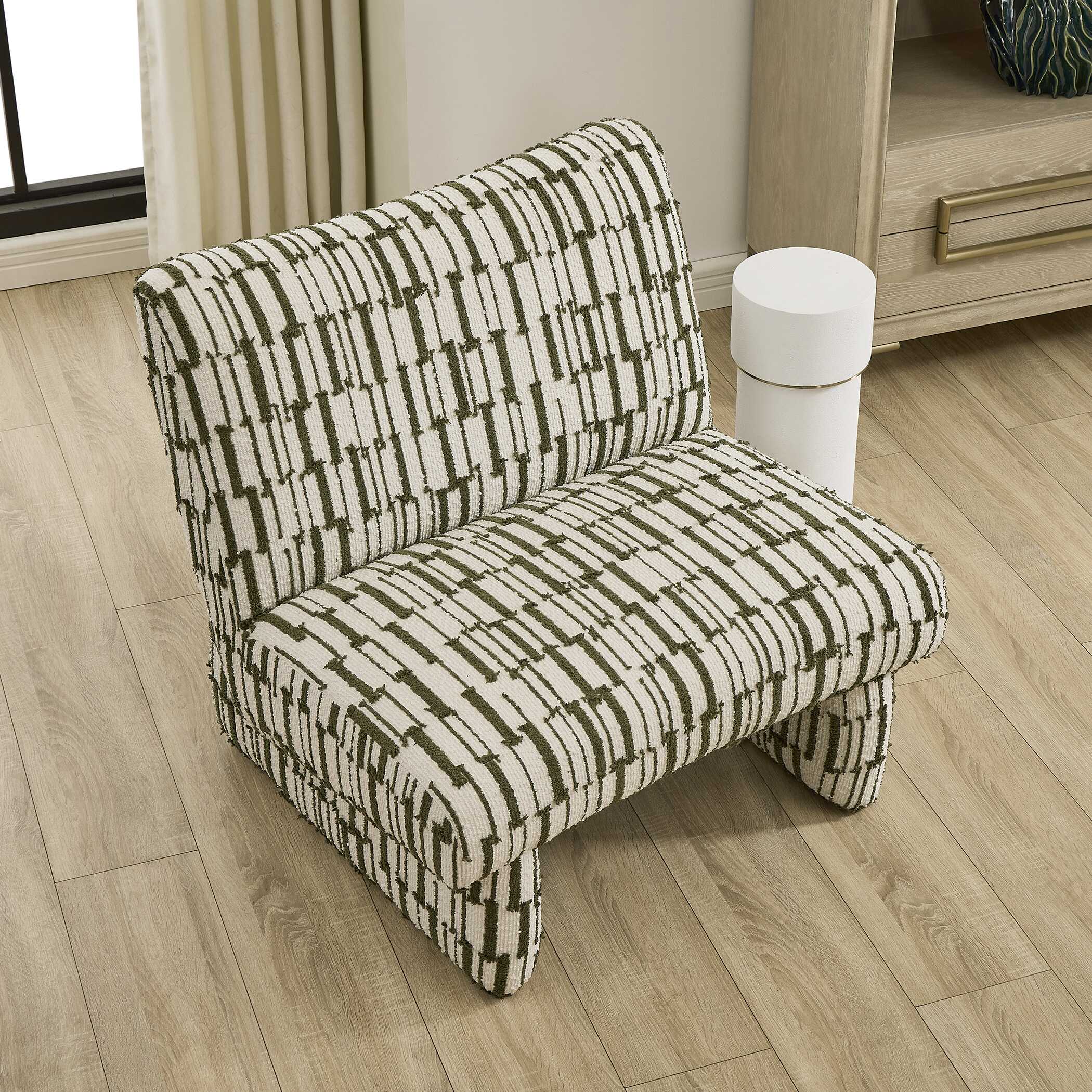 Uttermost Furniture Uttermost Willa Green White Accent Chair