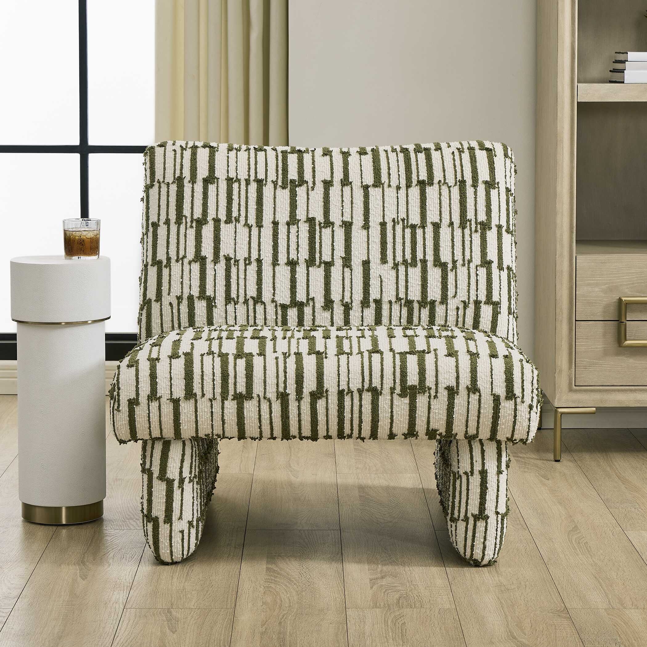 Uttermost Furniture Uttermost Willa Green White Accent Chair