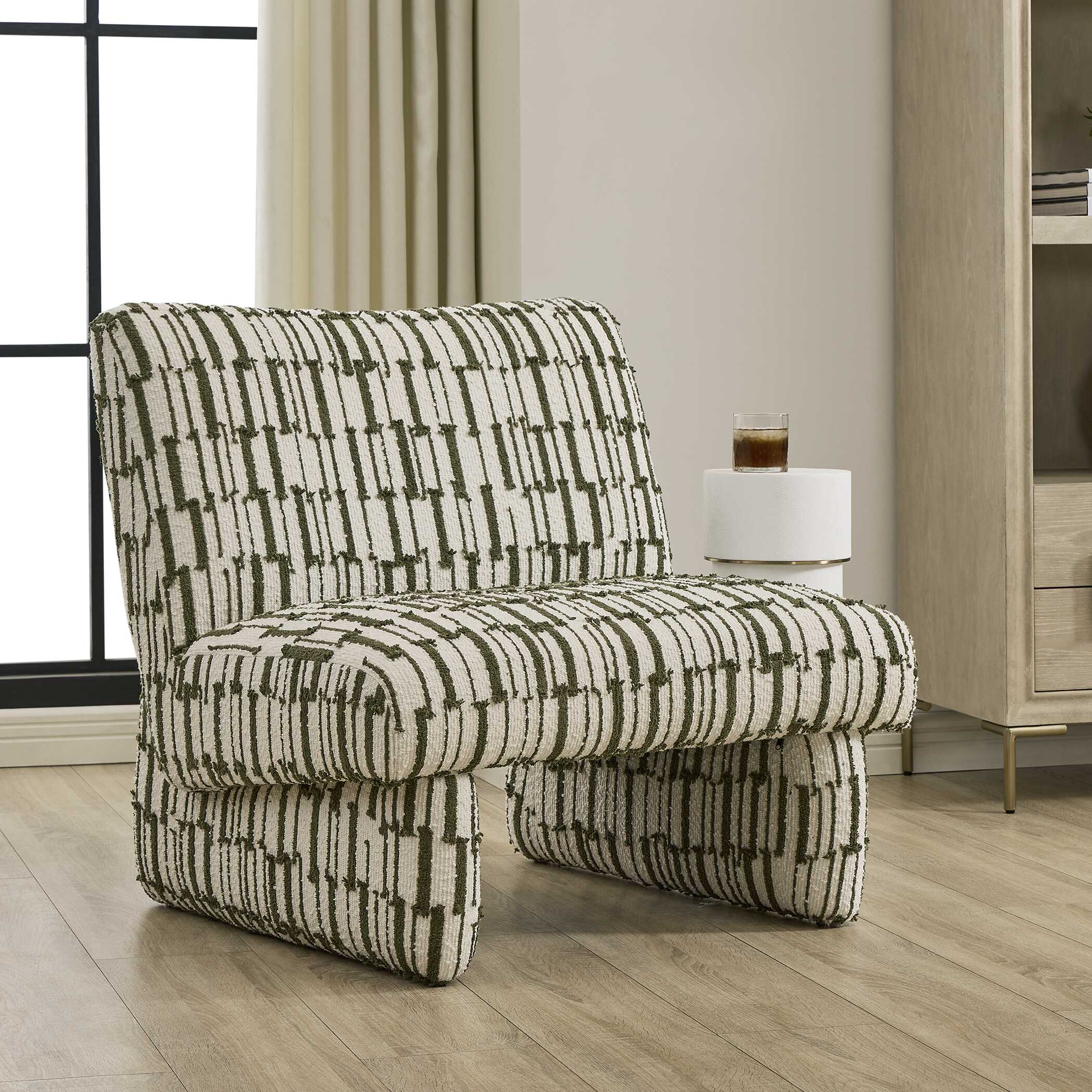 Uttermost Furniture Uttermost Willa Green White Accent Chair