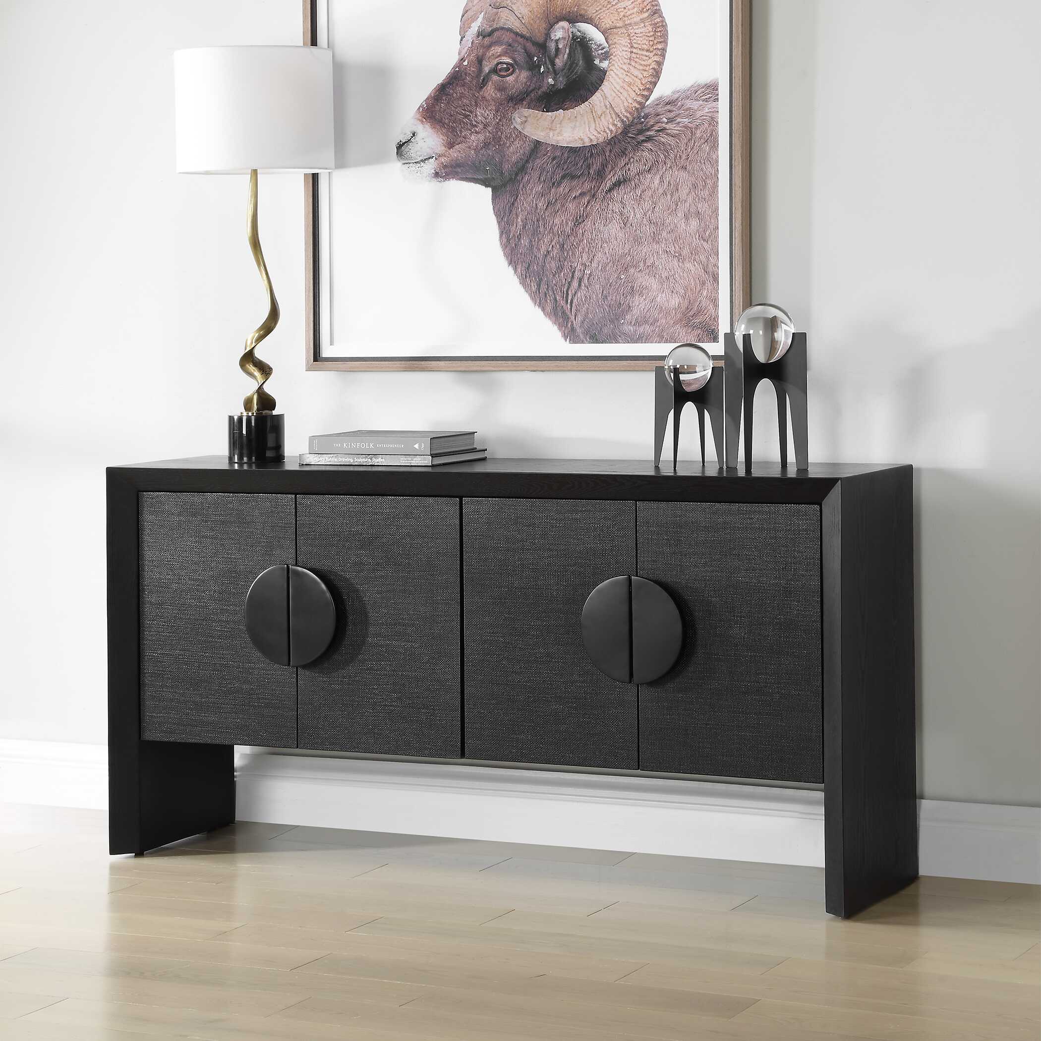 Uttermost Furniture Uttermost Williams Black 4 Door Cabinet