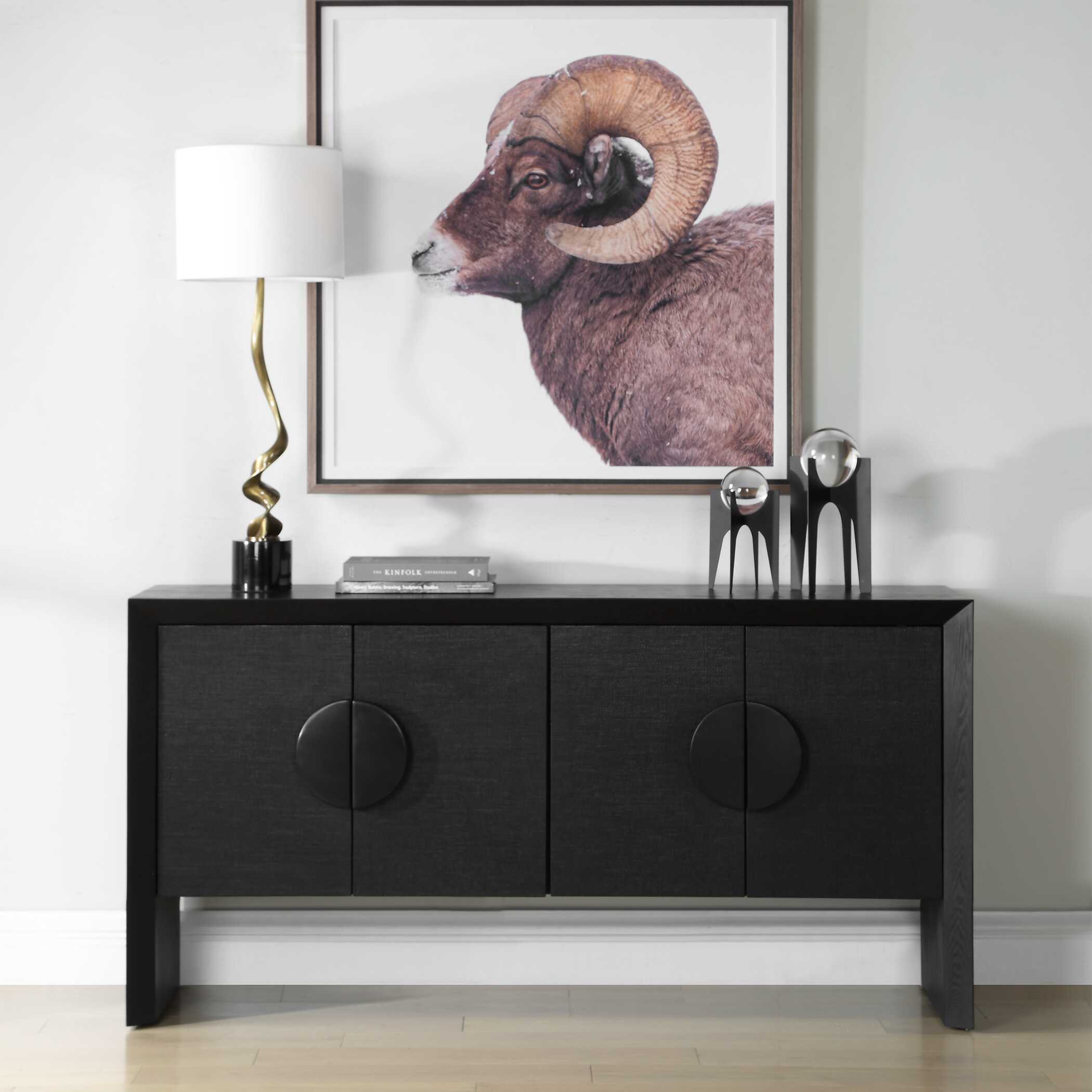 Uttermost Furniture Uttermost Williams Black 4 Door Cabinet