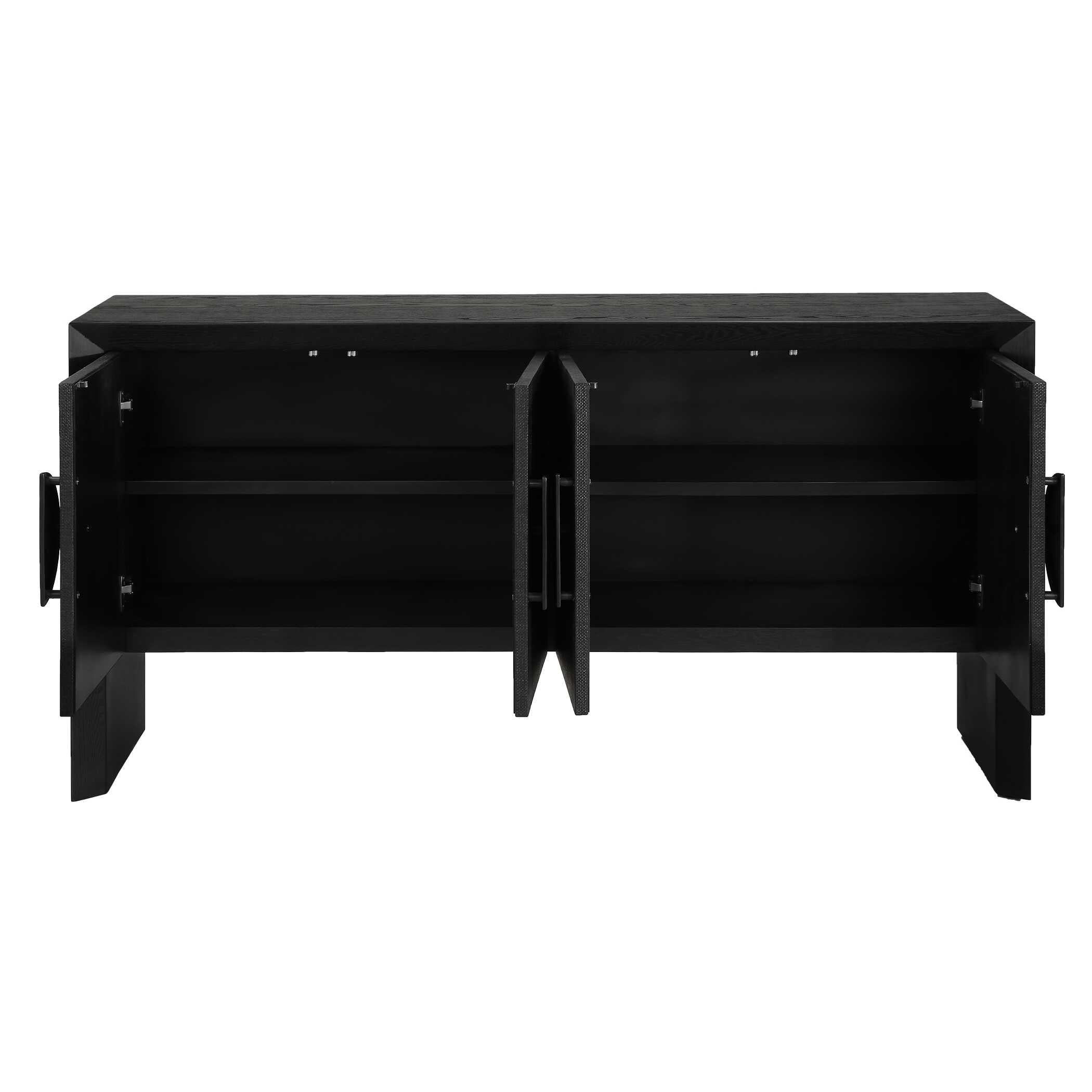 Uttermost Furniture Uttermost Williams Black 4 Door Cabinet