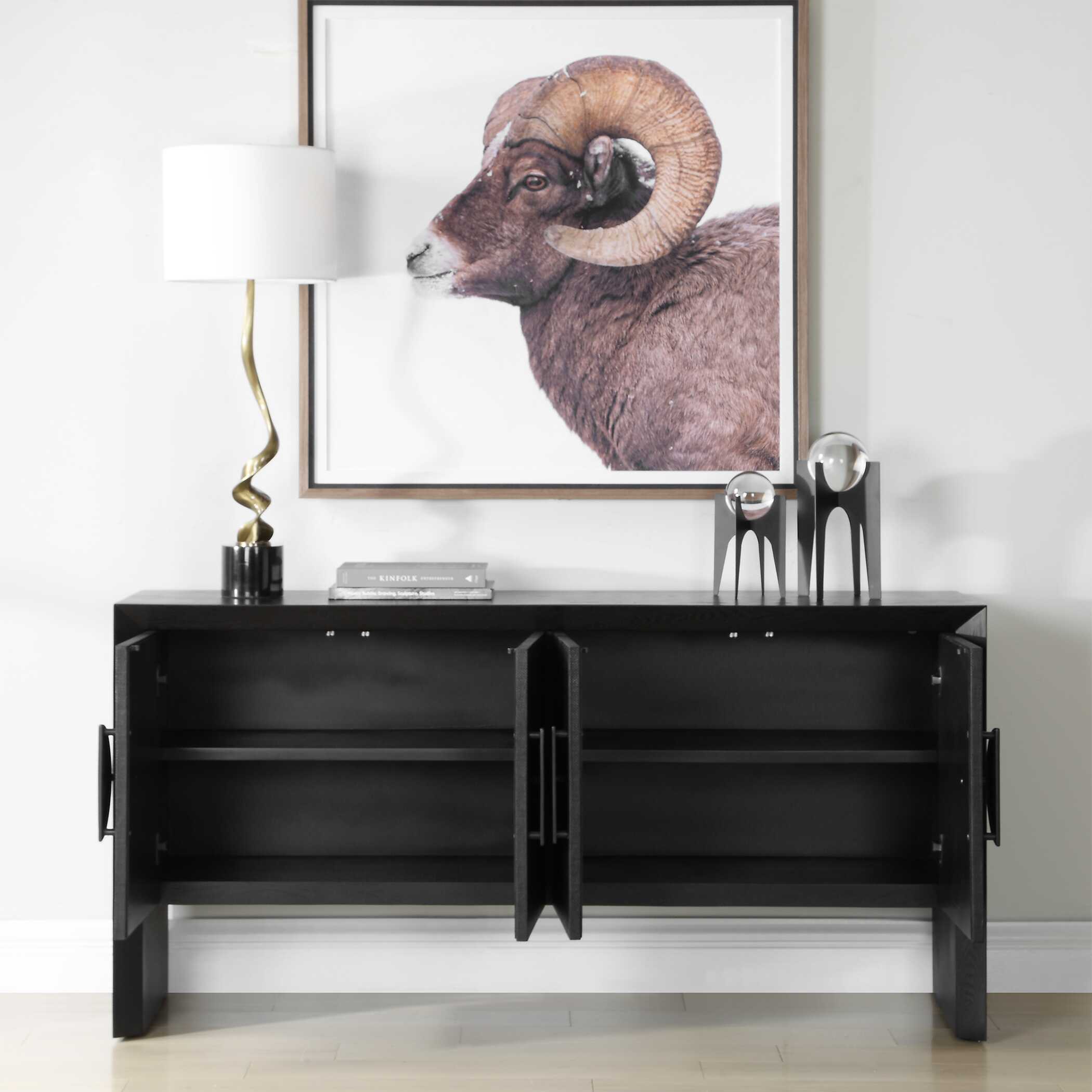 Uttermost Furniture Uttermost Williams Black 4 Door Cabinet