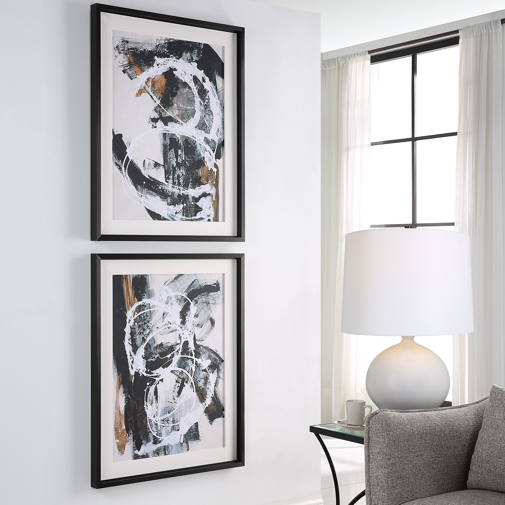 Uttermost Home Decor Uttermost Winterland Abstract Prints, Set/2
