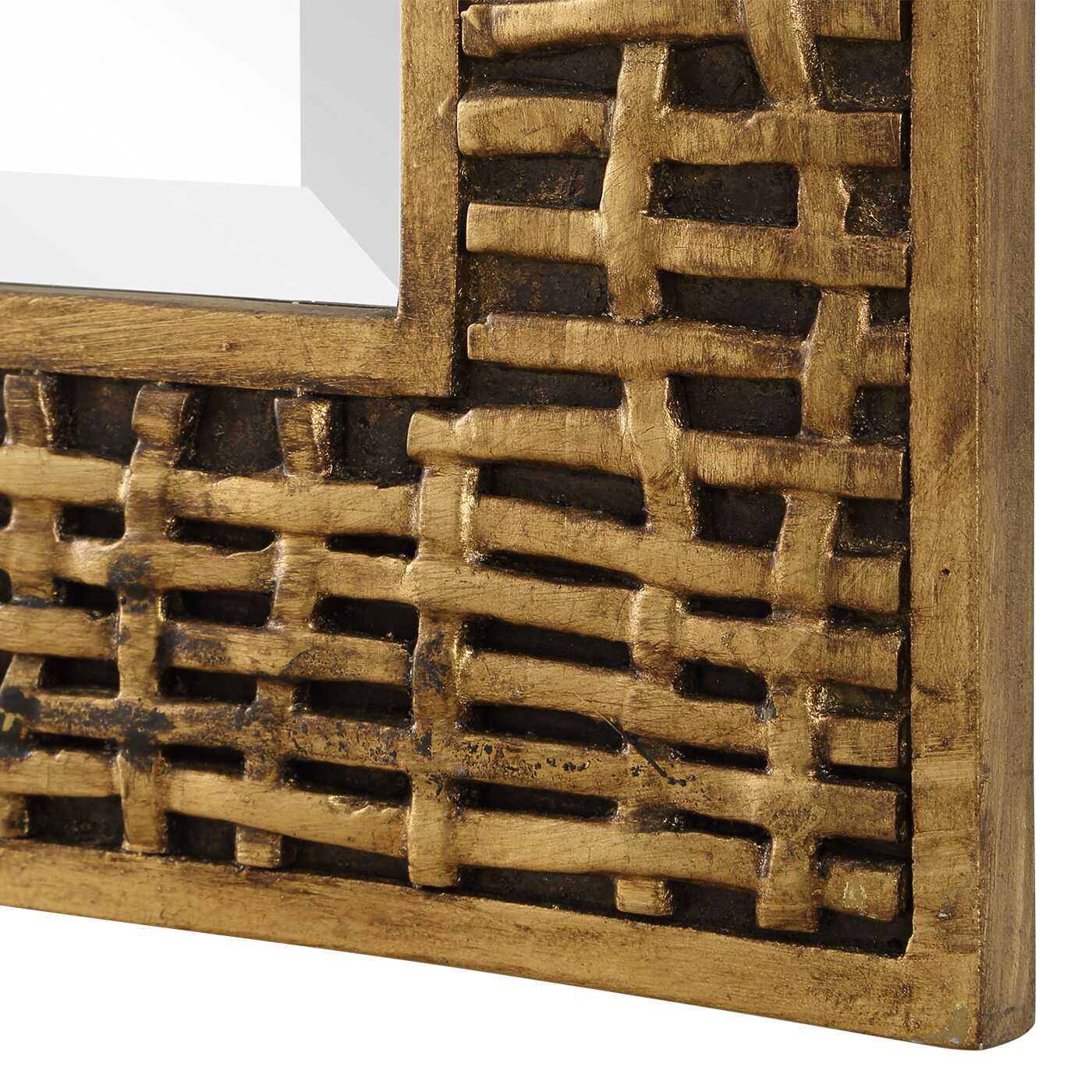 Uttermost Uttermost Woven In Time Gold Mirror