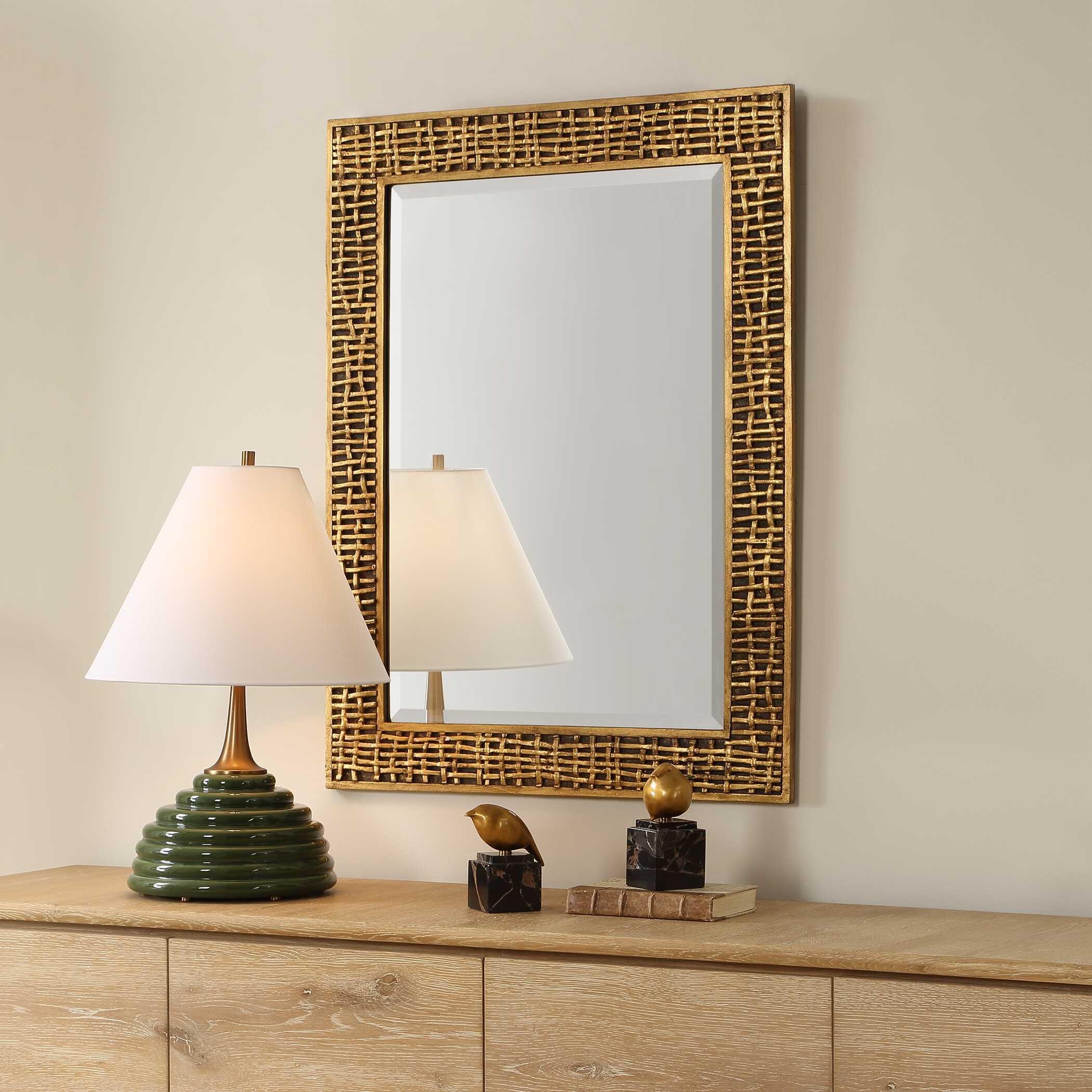 Uttermost Uttermost Woven In Time Gold Mirror