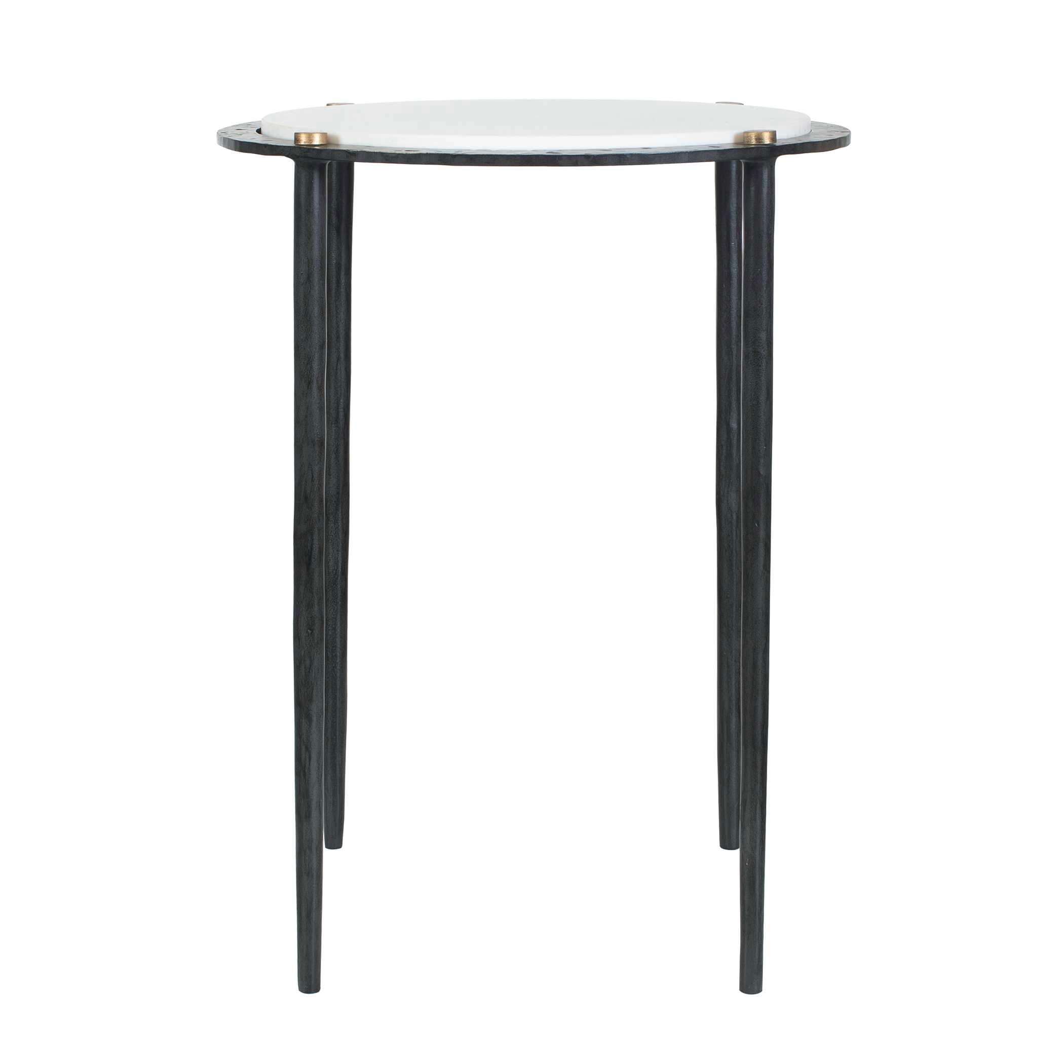 Uttermost Furniture Uttermost Wren Round White Marble Accent Table
