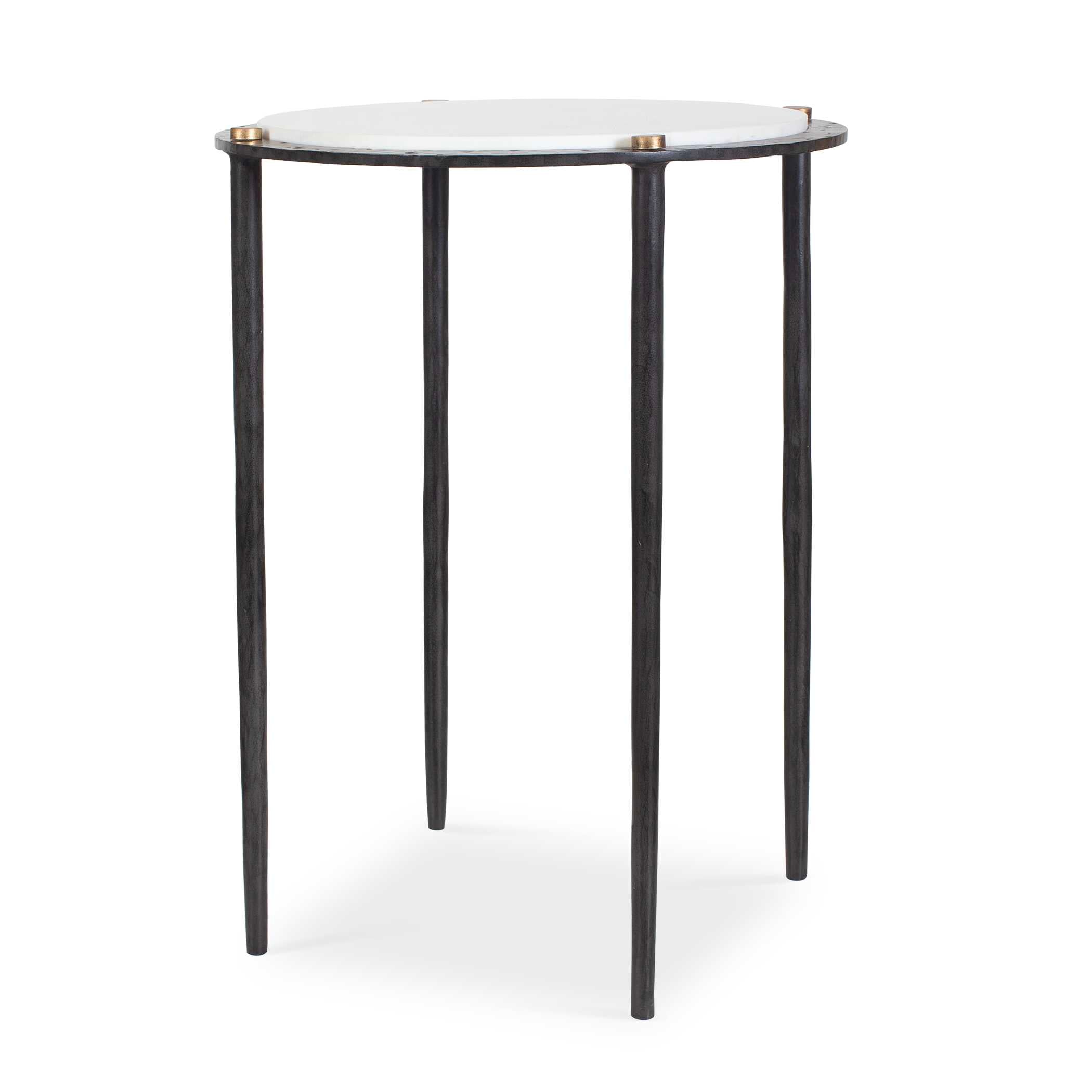 Uttermost Furniture Uttermost Wren Round White Marble Accent Table