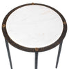 Uttermost Furniture Uttermost Wren Round White Marble Accent Table