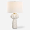 Uttermost Lighting Uttermost Wrenley Ridged White Table Lamp