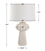 Uttermost Lighting Uttermost Wrenley Ridged White Table Lamp