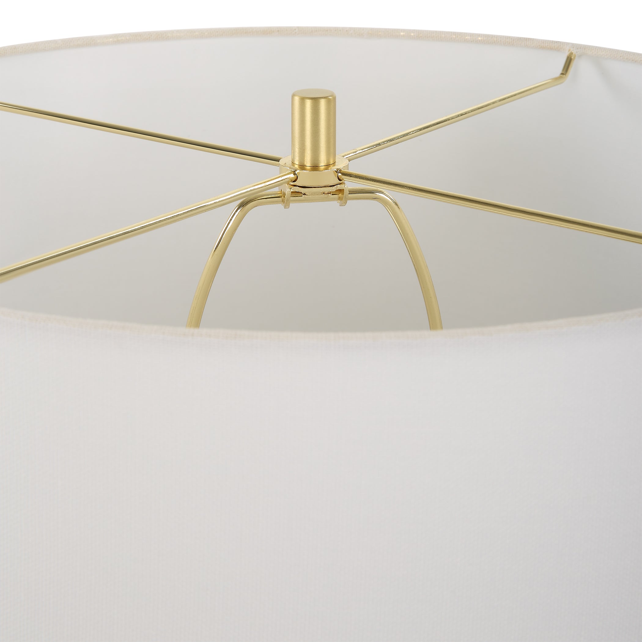 Uttermost Lighting Uttermost Wrenley Ridged White Table Lamp
