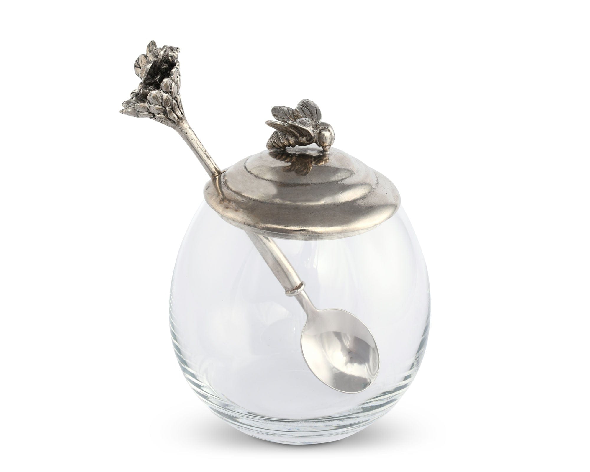 Vagabond House Serveware Vagabond House Bee Glass Honey Pot with Spoon