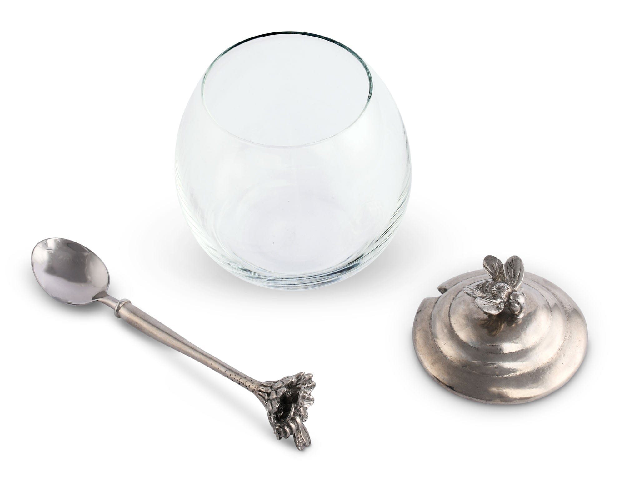 Vagabond House Serveware Vagabond House Bee Glass Honey Pot with Spoon
