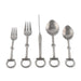 Vagabond House Serveware Vagabond House Bit Five piece Flatware Set - Stainless Steel Matt Silver