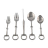 Vagabond House Serveware Vagabond House Bit Five piece Flatware Set - Stainless Steel Matt Silver