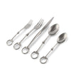 Vagabond House Serveware Vagabond House Bit Five piece Flatware Set - Stainless Steel Matt Silver