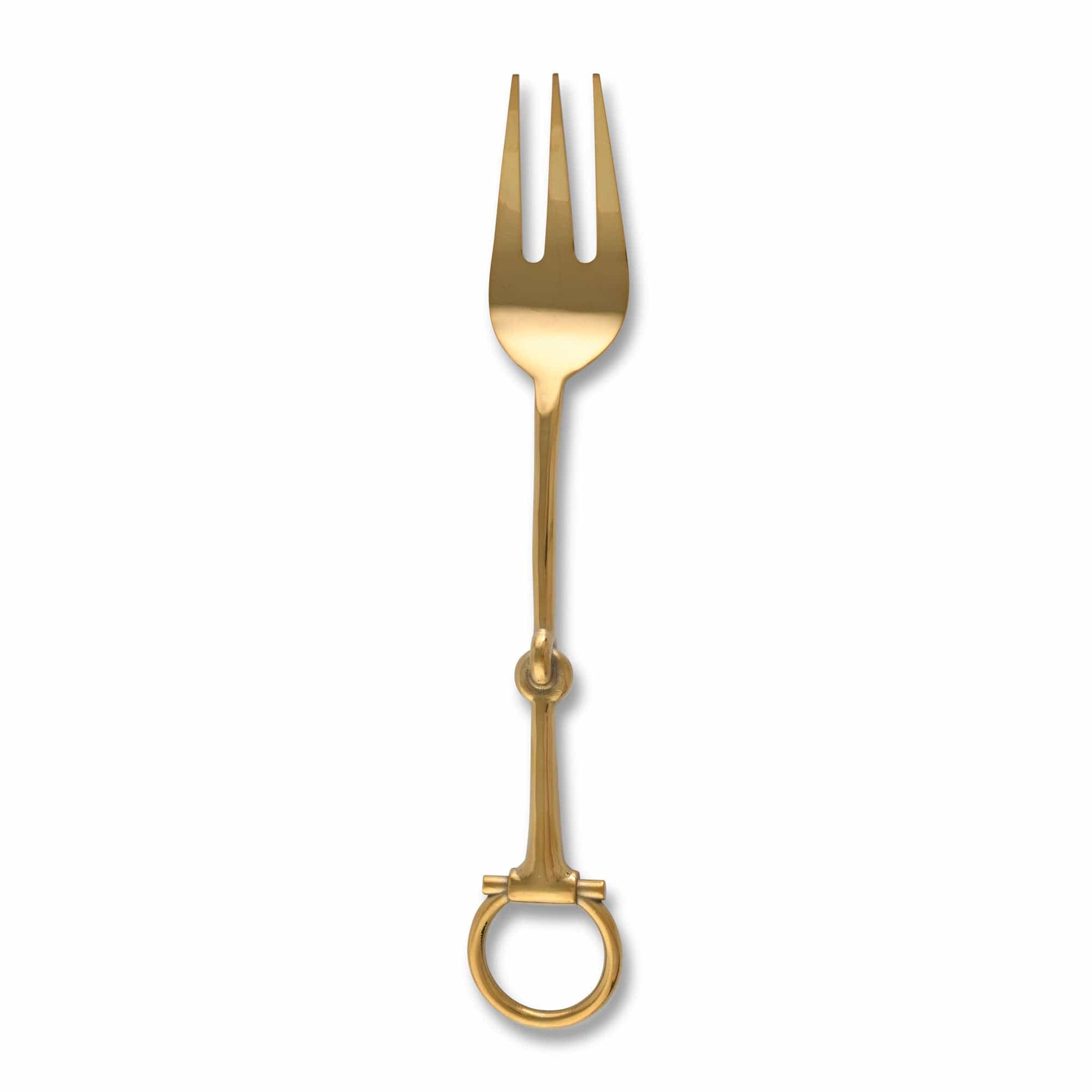 Vagabond House Serveware Vagabond House Bit Serving Fork - Stainless Steel Shiny Gold