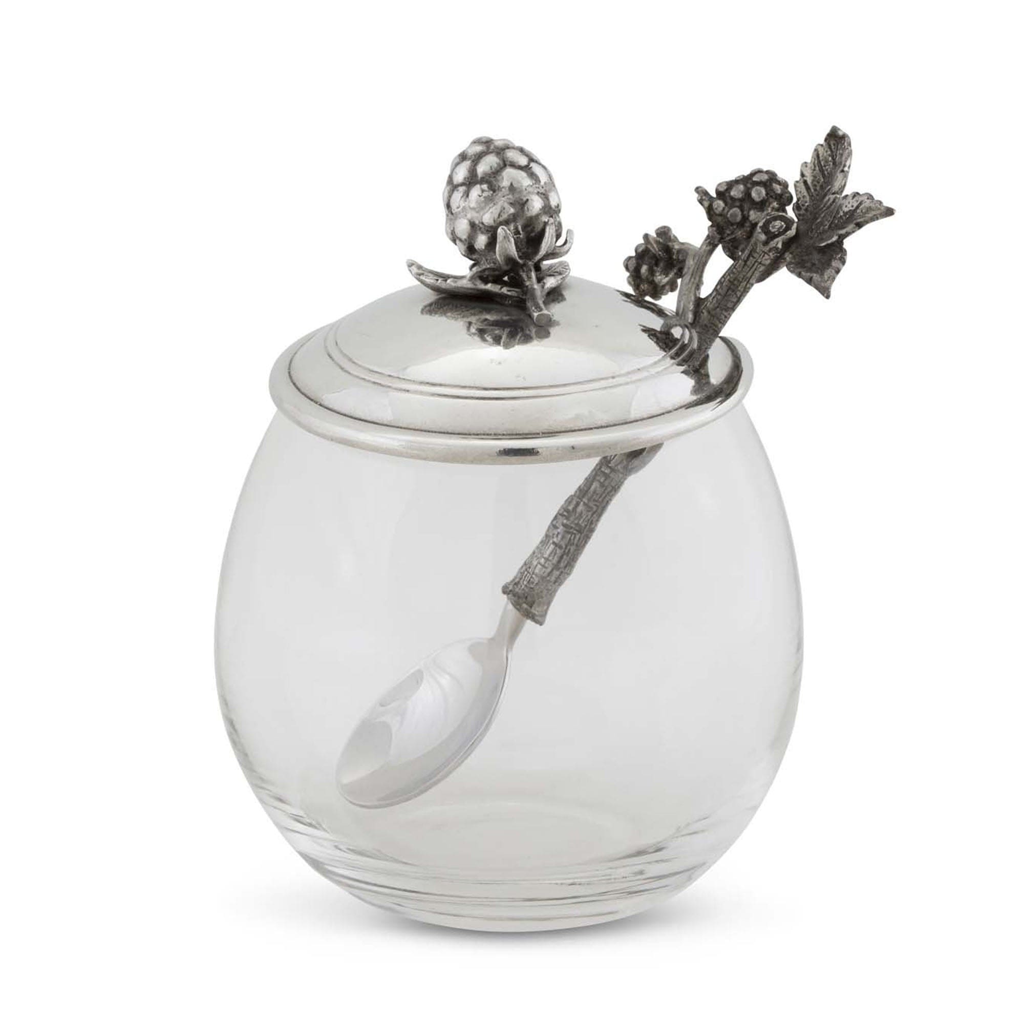 Vagabond House Serveware Vagabond House Blackberry Jam Jar with Spoon