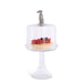 Vagabond House Serveware Vagabond House Bunny Glass Covered Cake / Dessert Stand Short - 11.5" H x 6" D