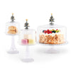 Vagabond House Serveware Vagabond House Christmas Tree Glass Covered Cake / Dessert Stand Tall -  13" H x 6" D