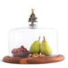 Vagabond House Serveware Vagabond House Christmas Tree Glass Covered Cheese Wood Board Wood 13" D