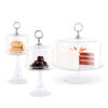 Vagabond House Serveware Vagabond House Classic Pewter Ring Glass Covered Cake / Dessert Stand Short - 11.5" H x 6" D