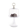Vagabond House Serveware Vagabond House Classic Pewter Ring Glass Covered Cake / Dessert Stand Short - 11.5" H x 6" D