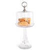 Vagabond House Serveware Vagabond House Classic Pewter Ring Glass Covered Cake / Dessert Stand Tall -  13" H x 6" D