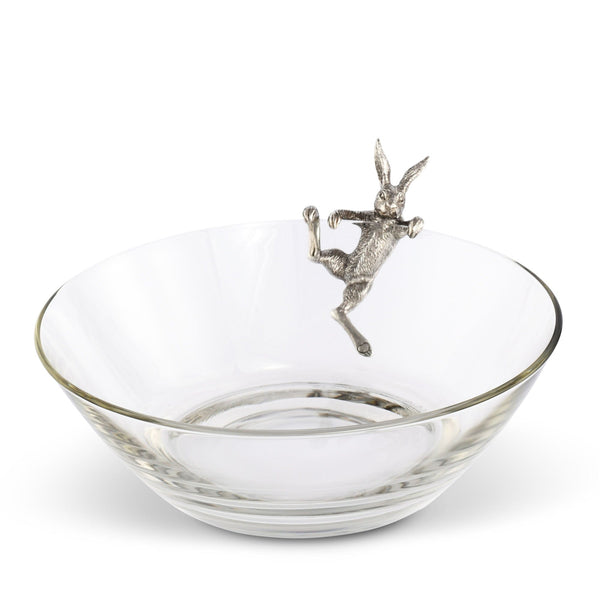Vagabond House Serveware Vagabond House Climbing Bunny Glass Serving / Salad Bowl