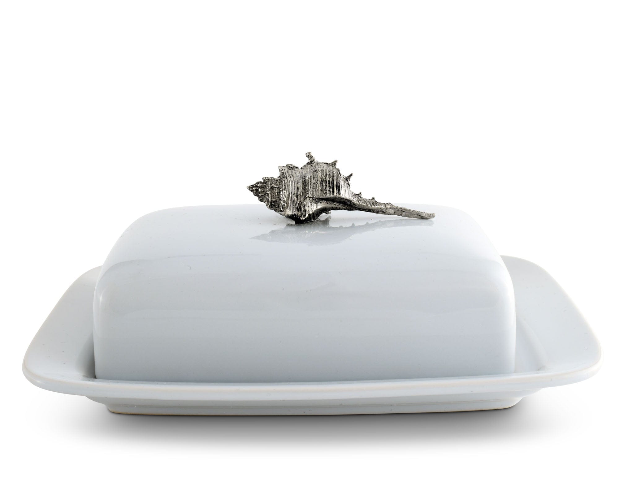Vagabond House Serveware Vagabond House Conch Shell Stoneware Butter Dish