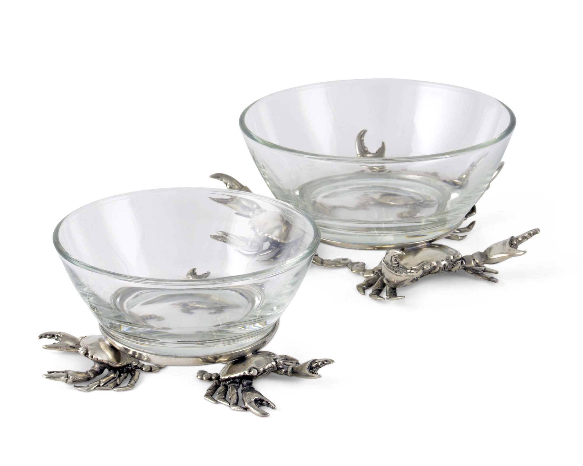 Vagabond House Serveware Vagabond House Crab Glass Dip Bowl