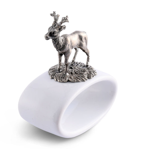 Vagabond House Giftware Vagabond House Deer Stoneware Napkin Ring