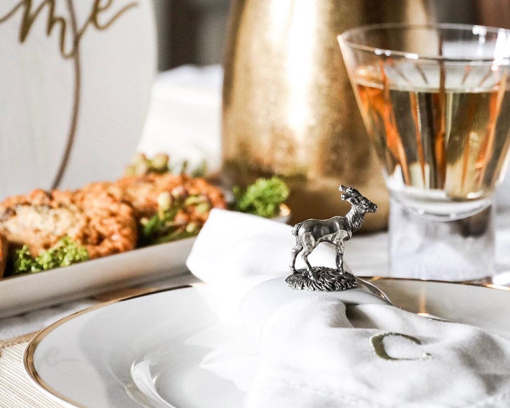 Vagabond House Giftware Vagabond House Deer Stoneware Napkin Ring