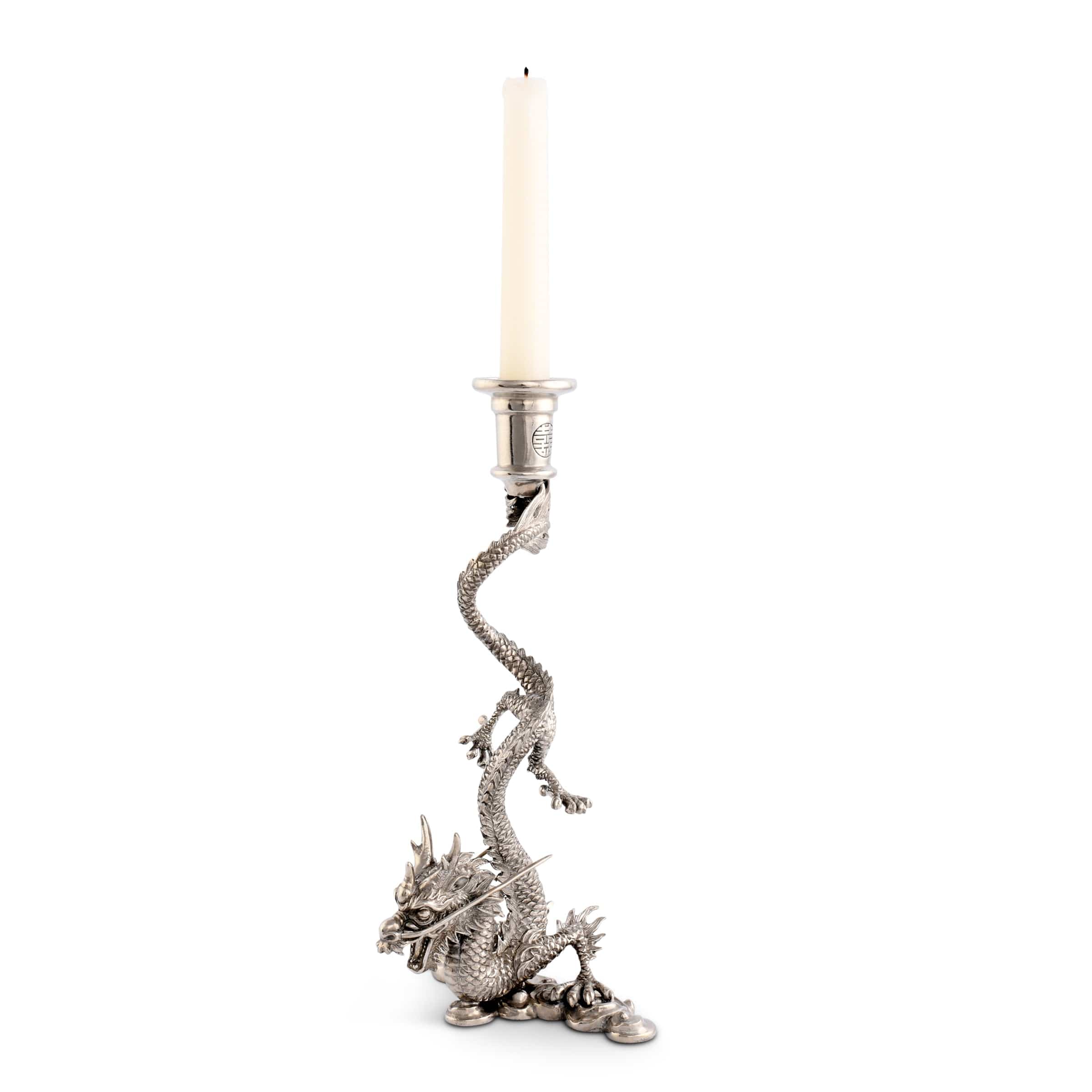 Vagabond House Giftware Vagabond House Dragon Pewter Candlestick
