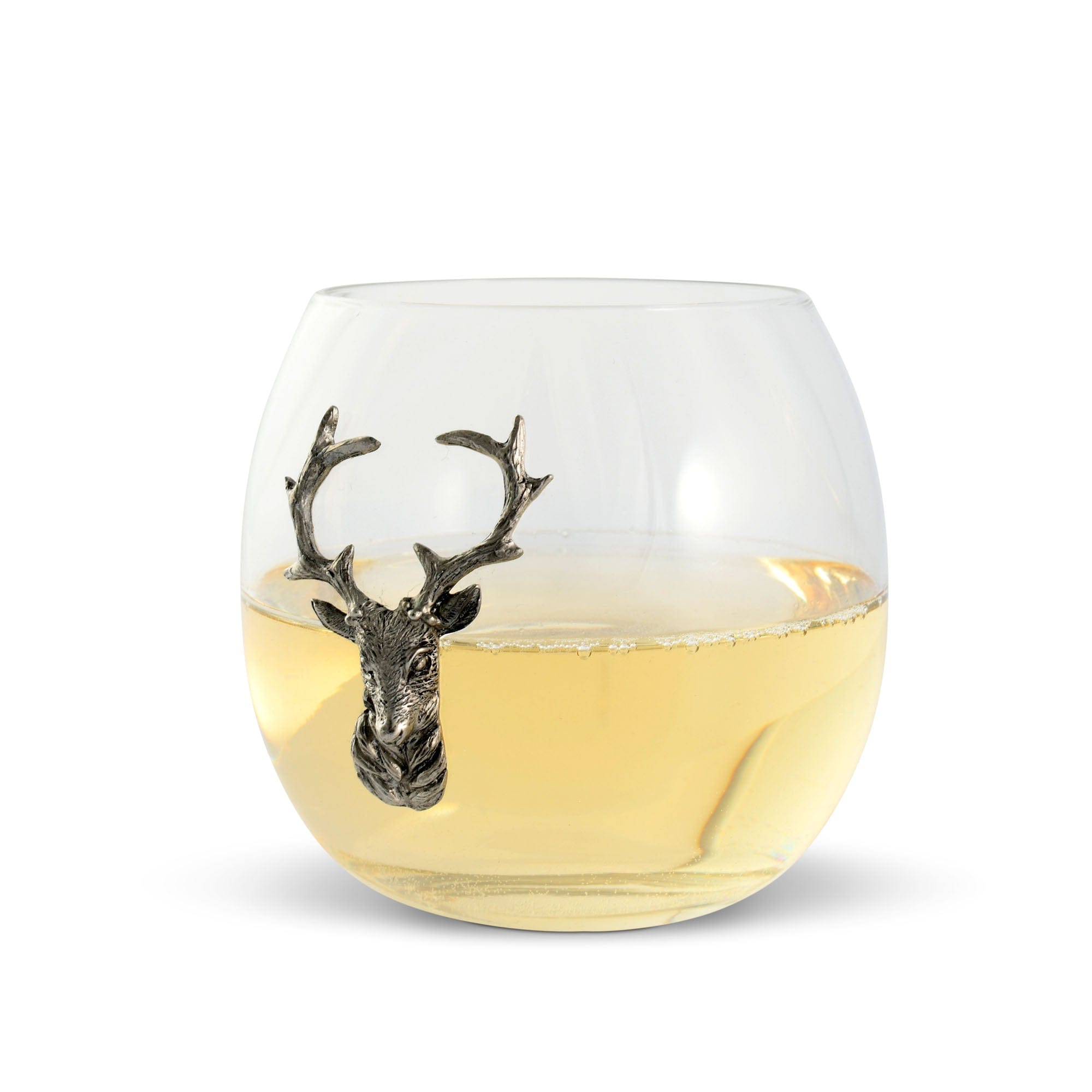 Vagabond House Serveware Vagabond House Elk / Deer Stemless Wine Glass