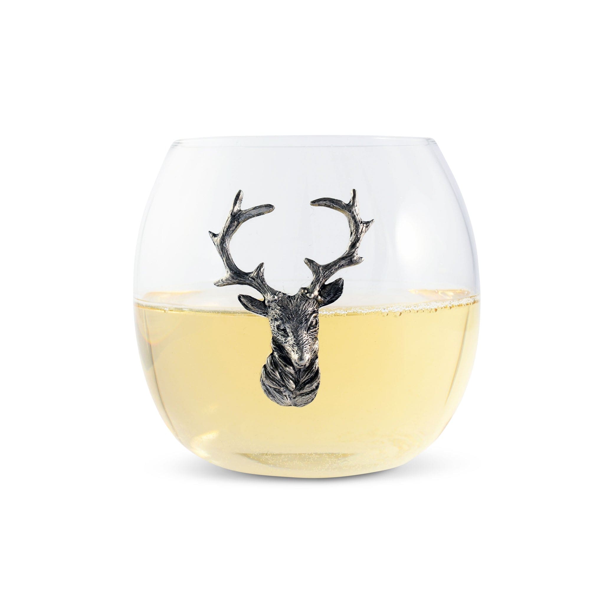 Vagabond House Serveware Vagabond House Elk / Deer Stemless Wine Glass