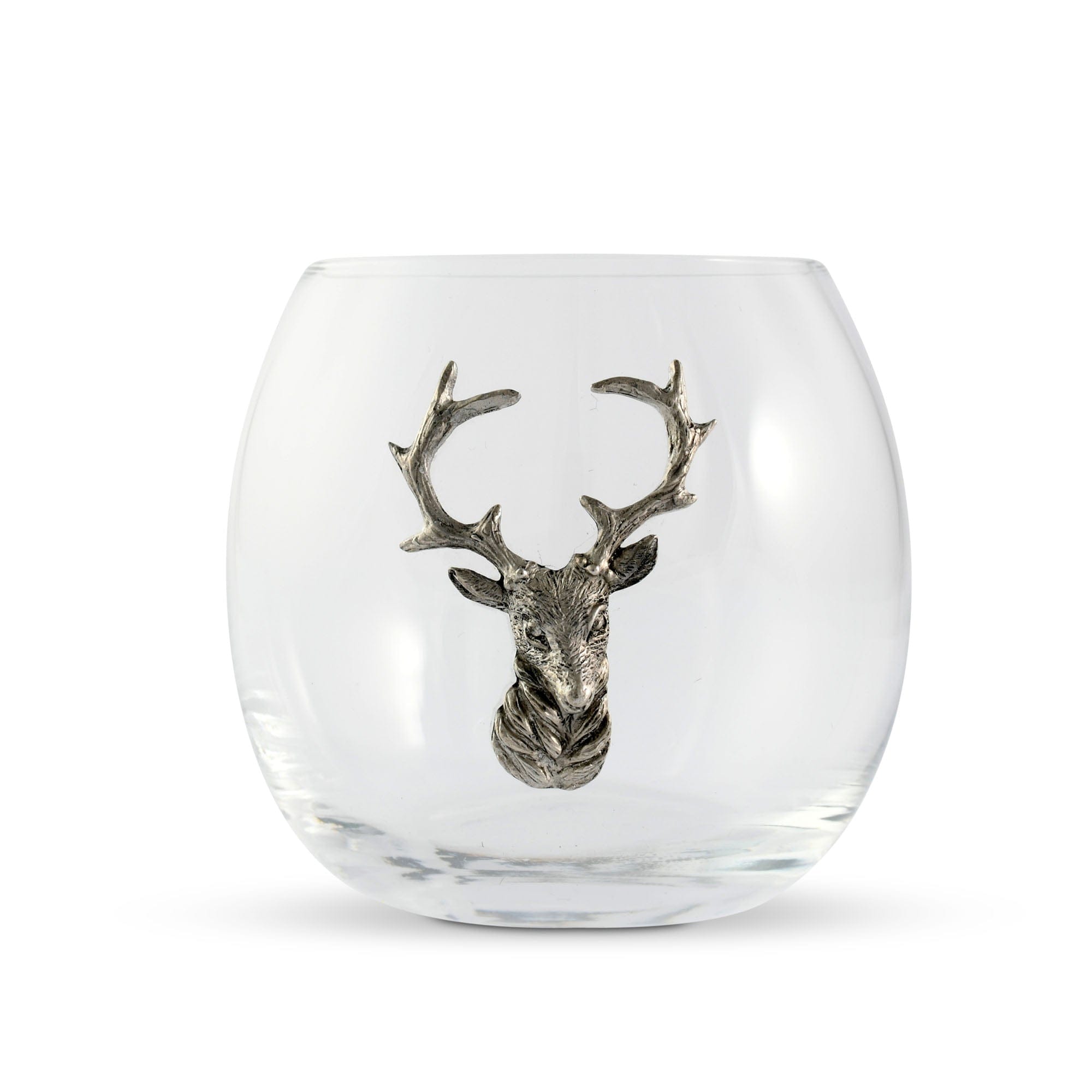 Vagabond House Serveware Vagabond House Elk / Deer Stemless Wine Glass