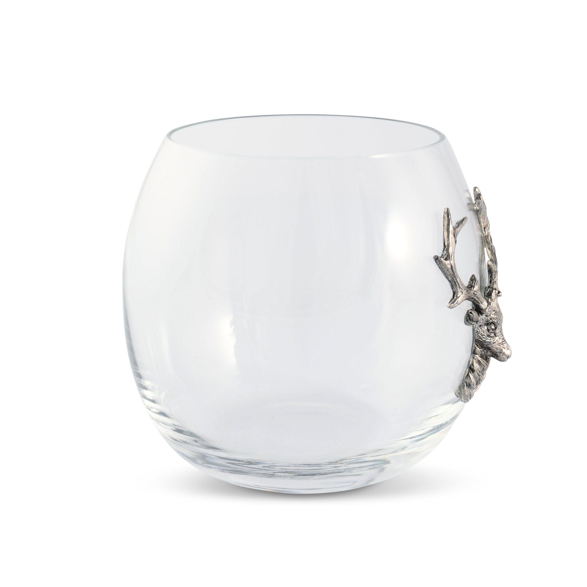 Vagabond House Serveware Vagabond House Elk / Deer Stemless Wine Glass