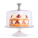 Vagabond House Serveware Vagabond House Elk Head Knob Glass Covered Cake / Dessert Stand Cake - 12" D x 4" H