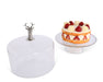 Vagabond House Serveware Vagabond House Elk Head Knob Glass Covered Cake / Dessert Stand Short - 11.5" H x 6" D