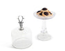 Vagabond House Serveware Vagabond House Elk Head Knob Glass Covered Cake / Dessert Stand Short - 11.5" H x 6" D