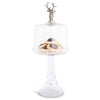 Vagabond House Serveware Vagabond House Elk Head Knob Glass Covered Cake / Dessert Stand Tall -  13" H x 6" D