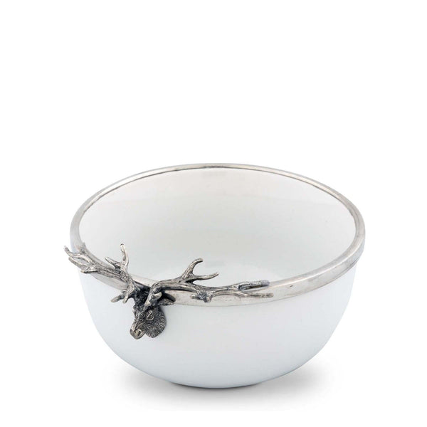 Vagabond House Serveware Vagabond House Elk Head Stoneware Bowl Small