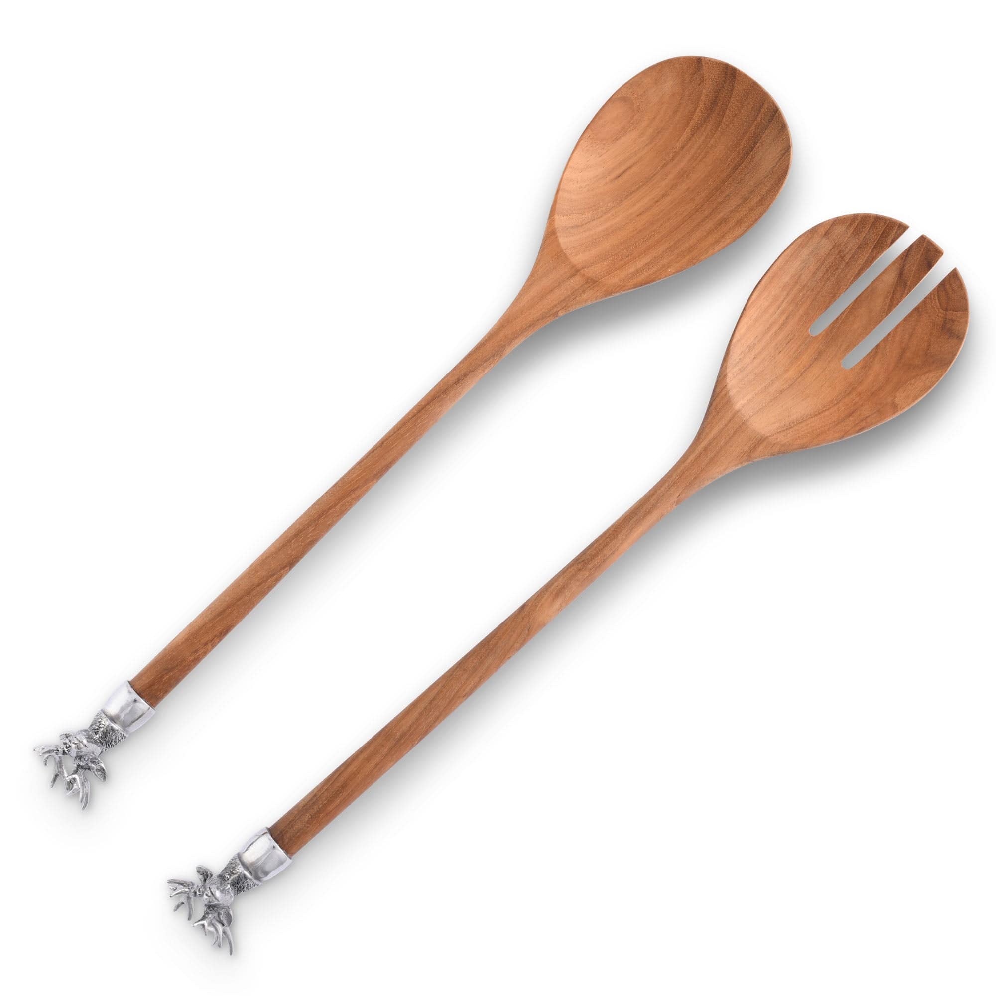 Vagabond House Serveware Vagabond House Elk Head Wood Salad Servers