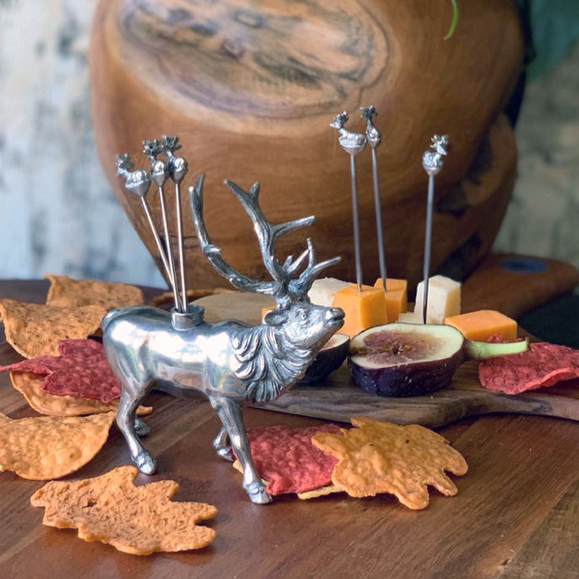 Vagabond House Serveware Vagabond House Elk Pewter Cheese Pick Set